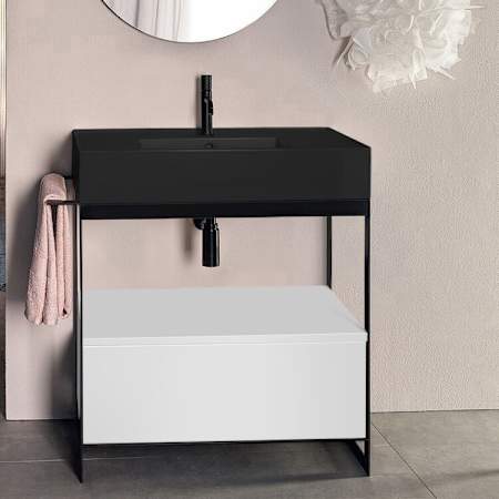 Nameeks Modern Console Vanity 35" Glossy White